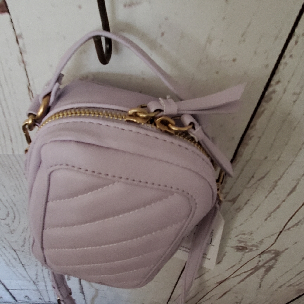 Time and Tru women's vinyl phone wallet crossbody bag purple lavender - Picture 12 of 13